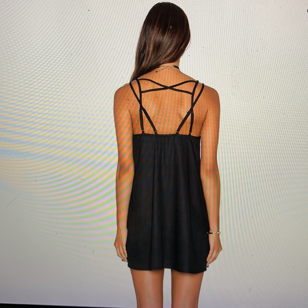 RVCA black slip beach dress size XS